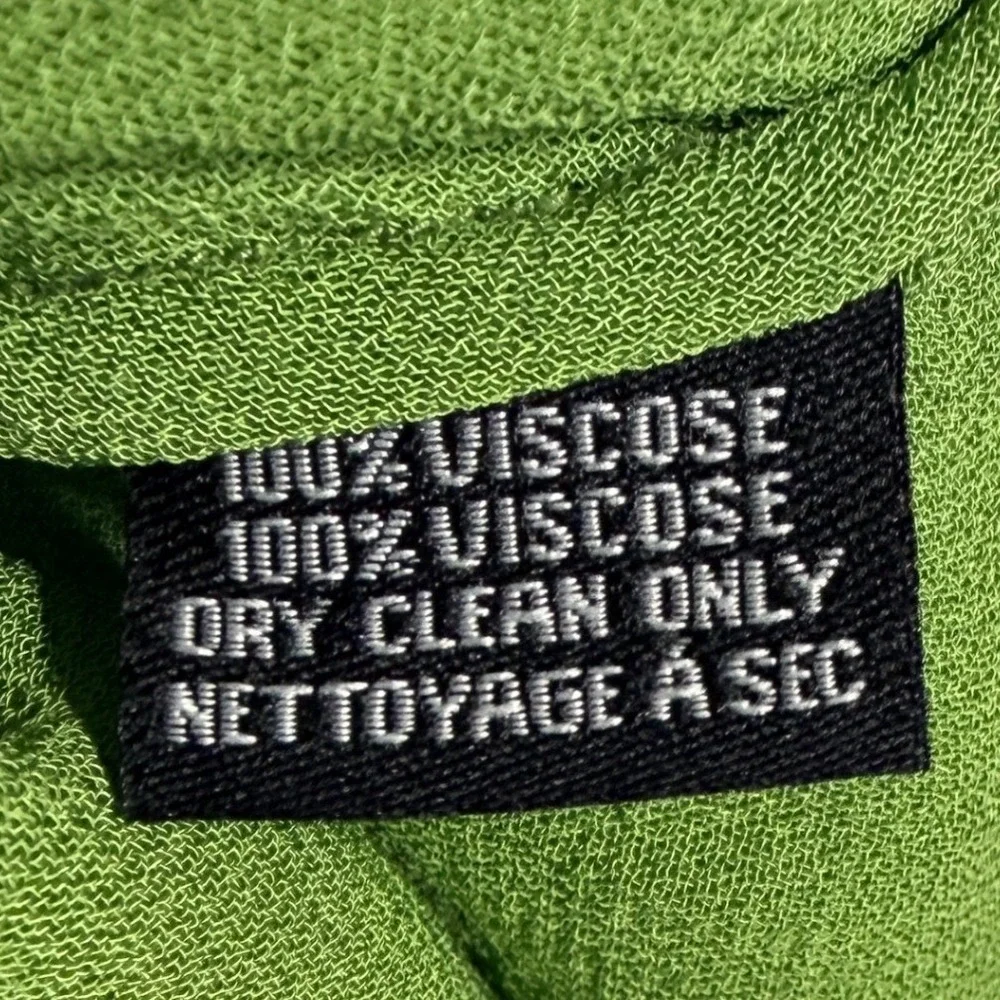 Tolani Lauren Style Lime Green Embroidered Boho Tunic Blouse 100% Viscose Large - Picture 12 of 14